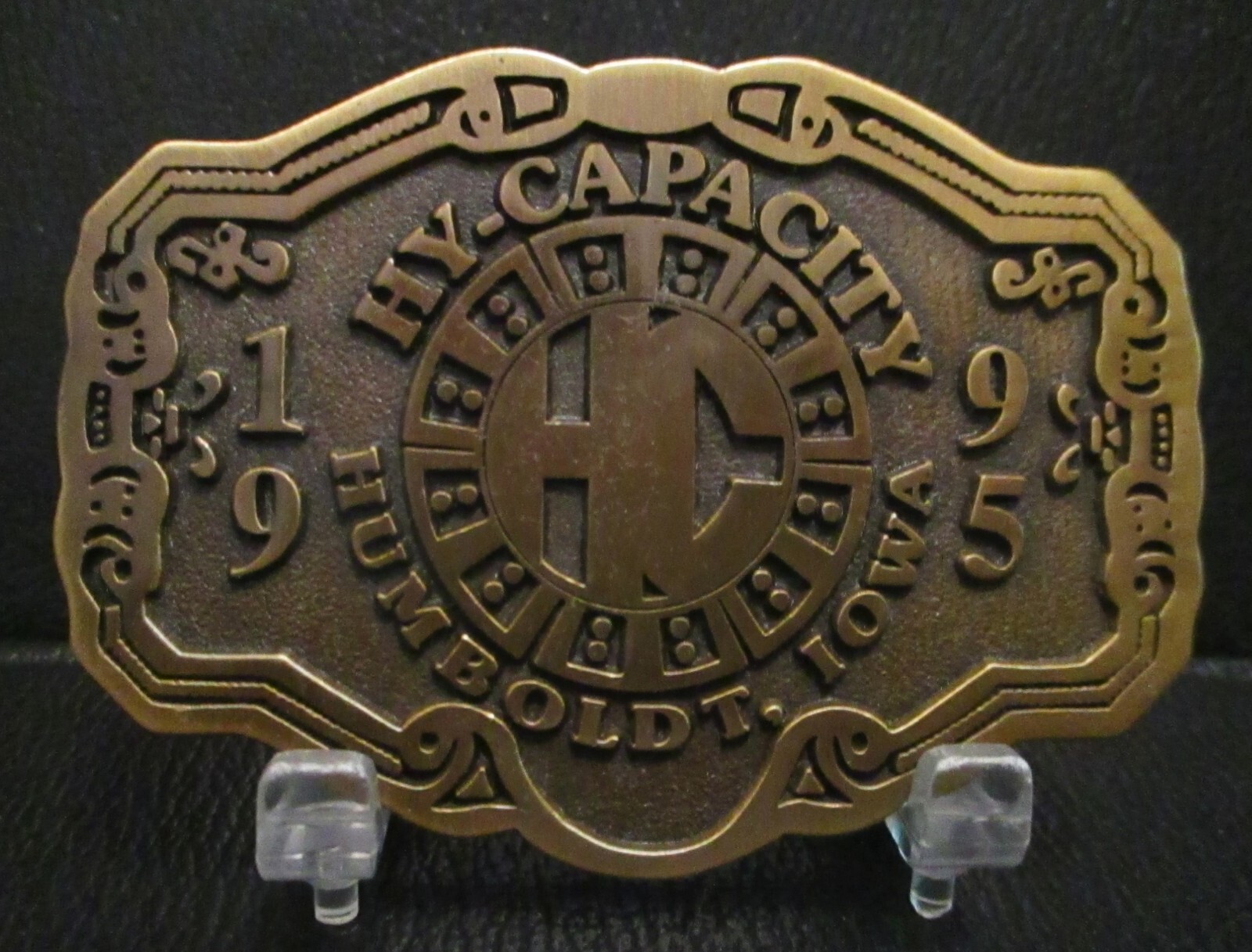 Hy-Capacity HC Humbolt Iowa 1995 Brass Collectible Limited Edition Belt Buckle
