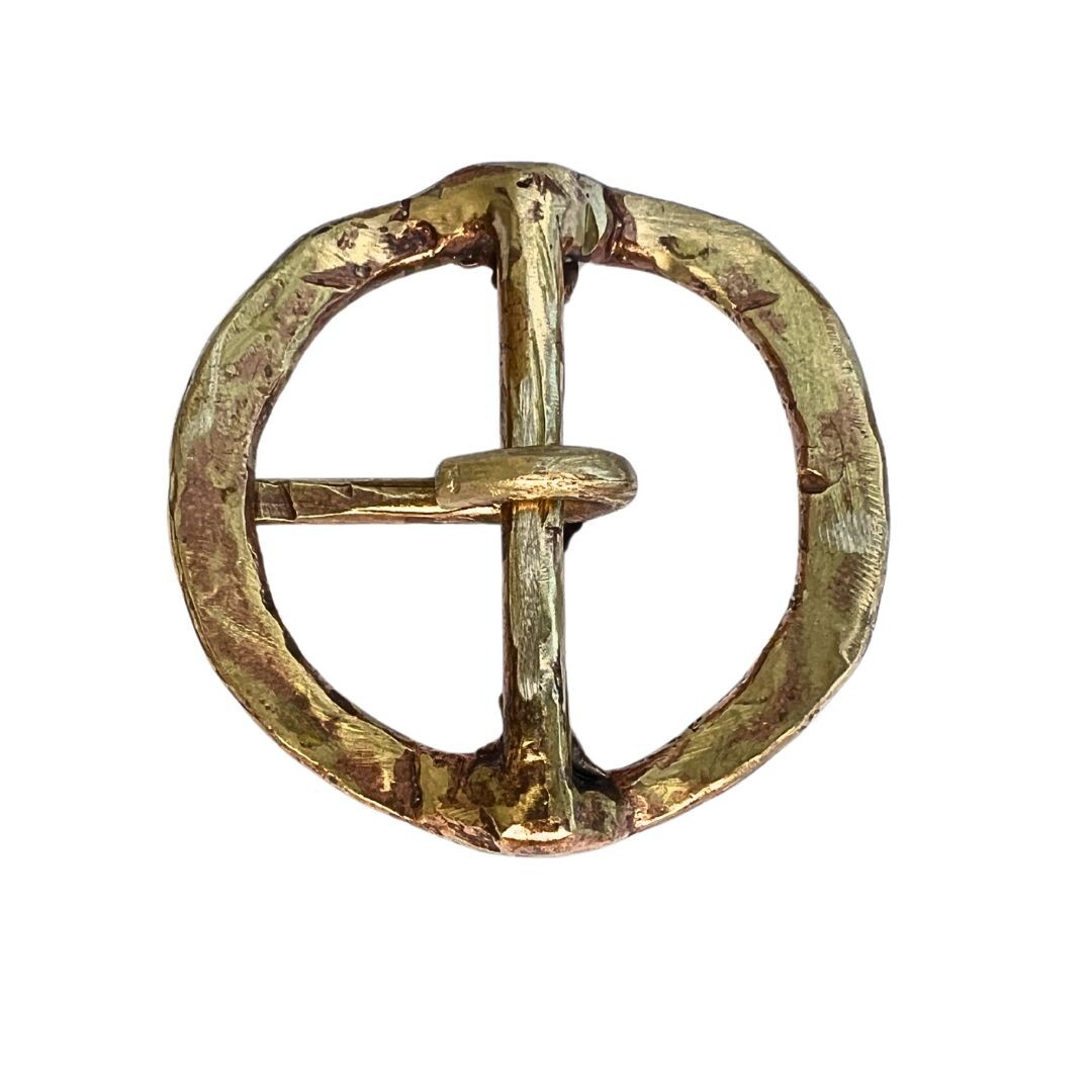 Handmade Solid Brass Belt Buckle USA | 1.5&Prime; « CIRCLE of LIFE » Artisan Buckle Men