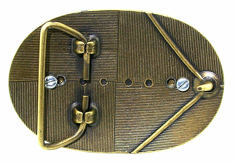 Gold Color Oval Western REAL 1921 Morgan Silver Dollar Belt Buckle PBB41