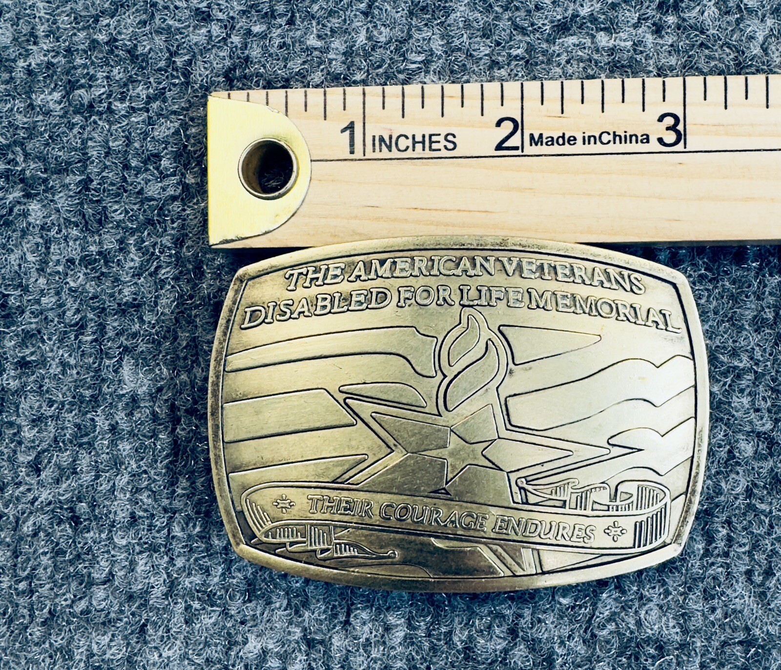 Belt Buckle American veterans Disabled for Life Memorial 2007 Charity
