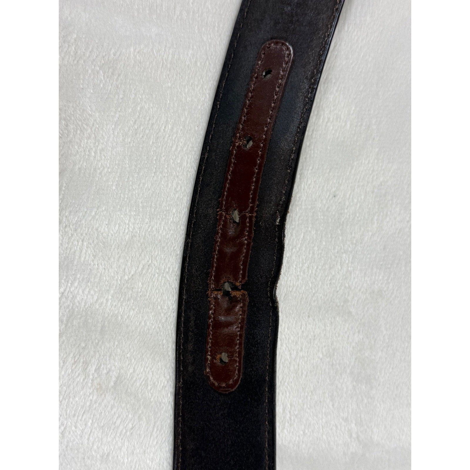 Nocona Western Leather Belt Men&rsquo;s Size 40 Brown Tooled Engraved Buckle