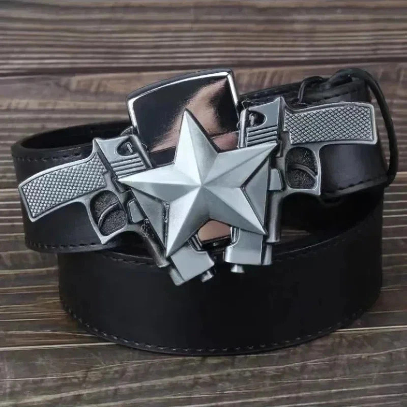 Creative Men&rsquo;s Belt Lighter Metal Belt Buckle Small Tool