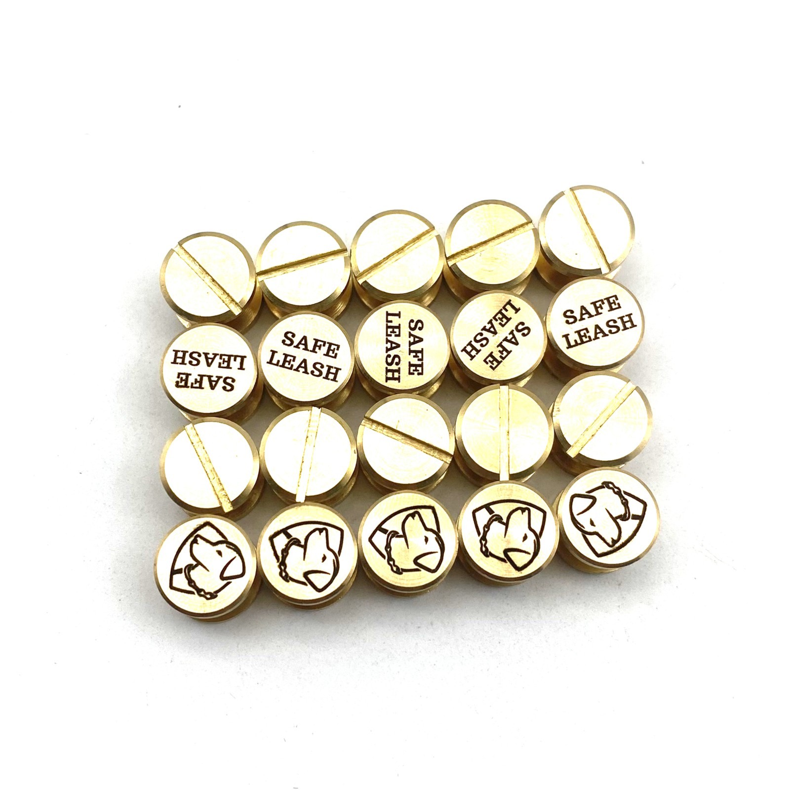 Custom Logo&Text Leather Craft Chicago Screw Rivets Flat Cap 12mm Diameter
