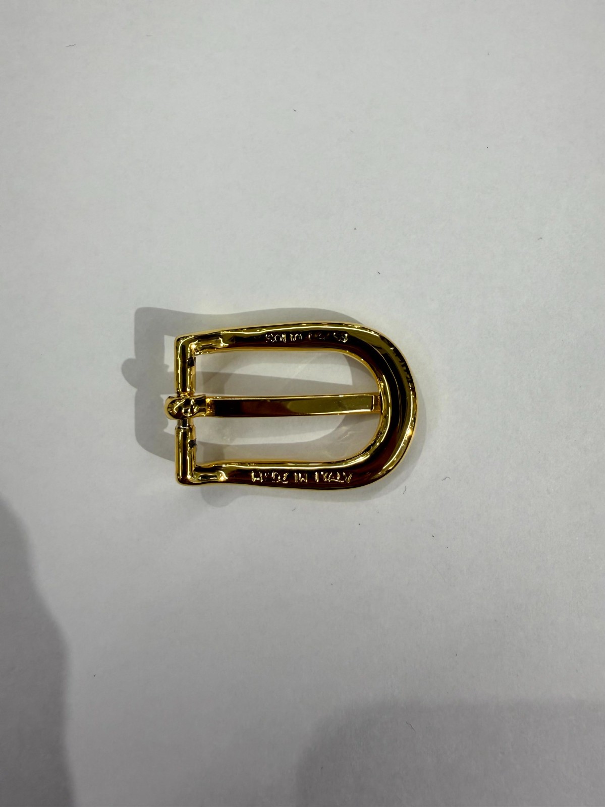 Solid Brass Gold Belt Buckle Made in Italy Fits 0.79&Prime; Belt Strap