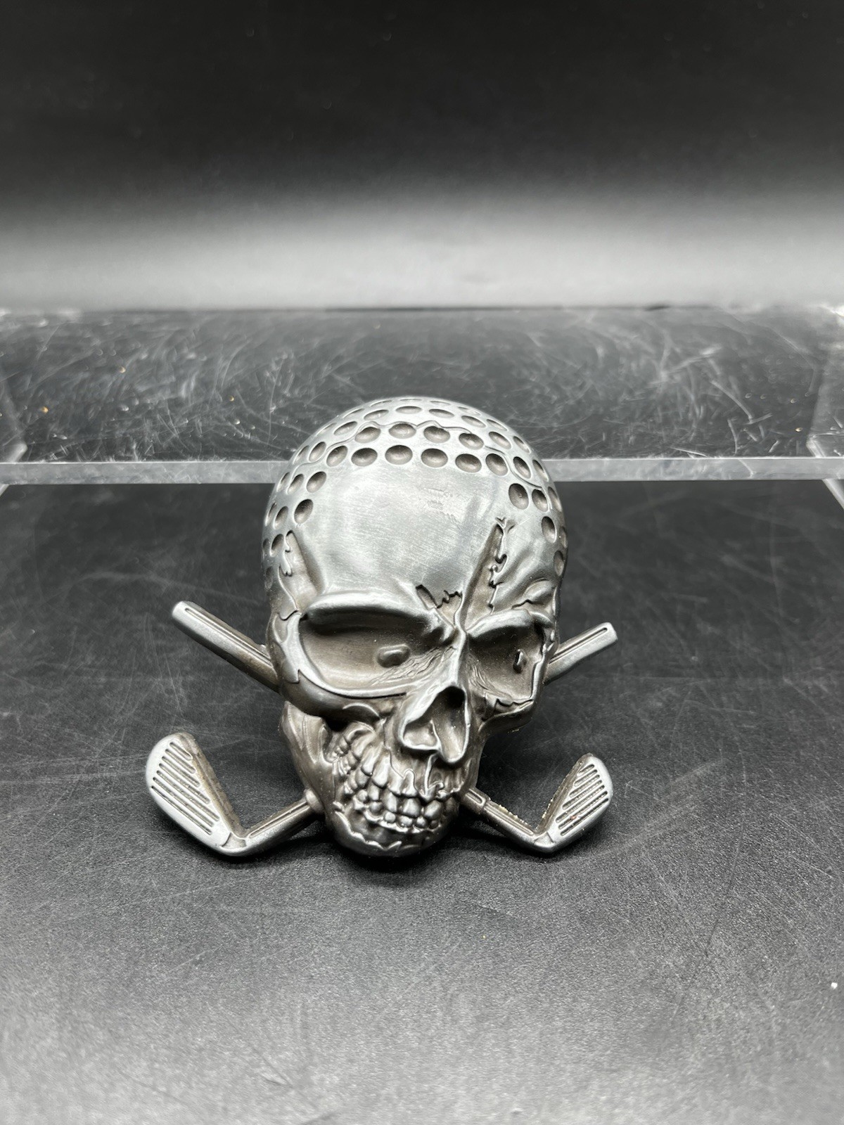 Tattoo Golf Wild Skull Belt Buckle