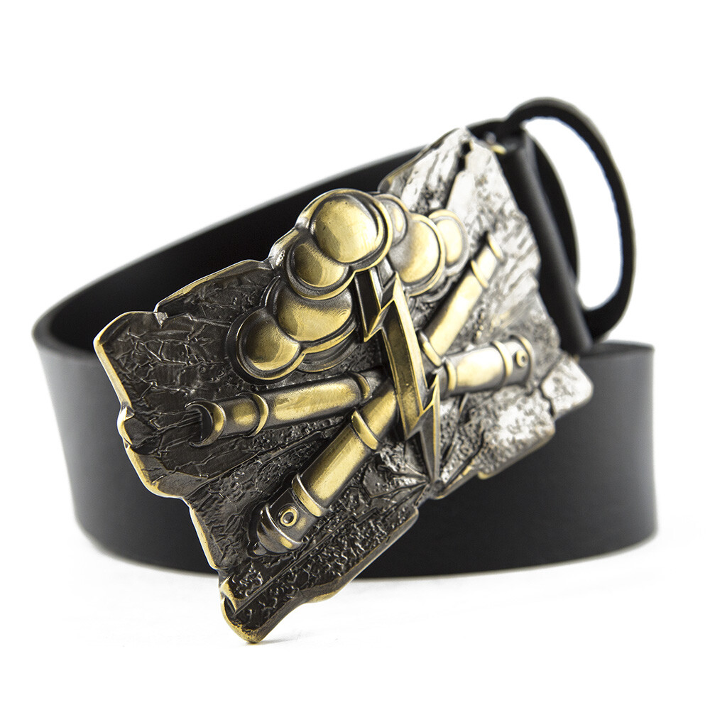 Brass belt buckle Gods of war, Military field artillery cannons, Rocket Forces
