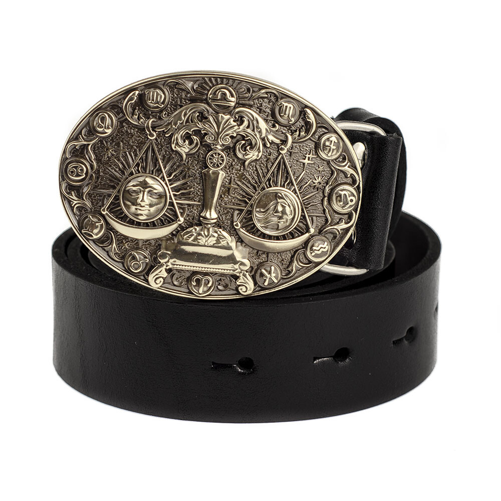 Libra german silver belt buckle, Horoscope Astrological Zodiac Sign