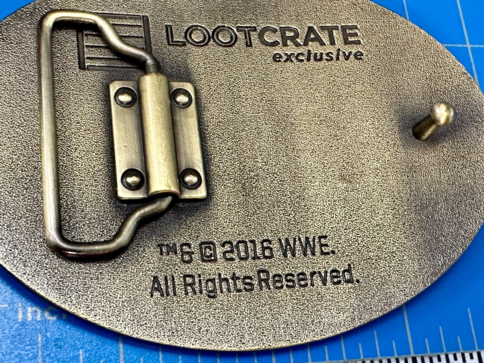 Dean Ambrose Jon Moxley Belt Buckle Wwe Loot Crate Exclusive 2016 Wrestling