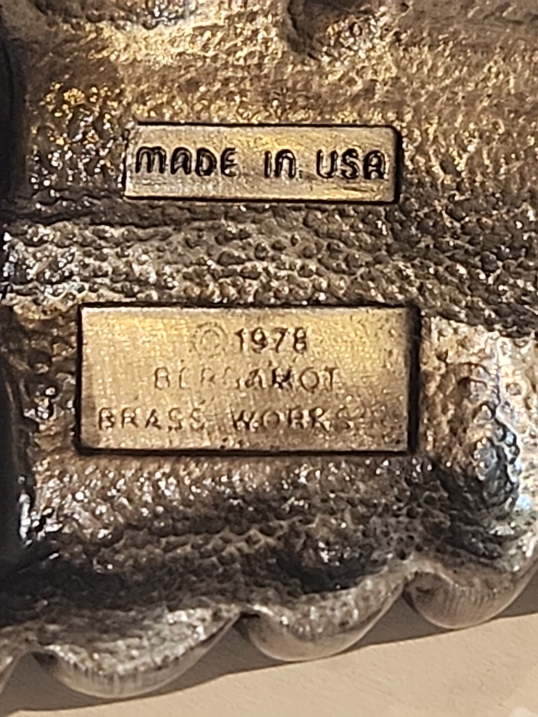 VTG Bergamot Brass Works Locomotive Coal Cart Belt Buckle 1970s 1978 Train