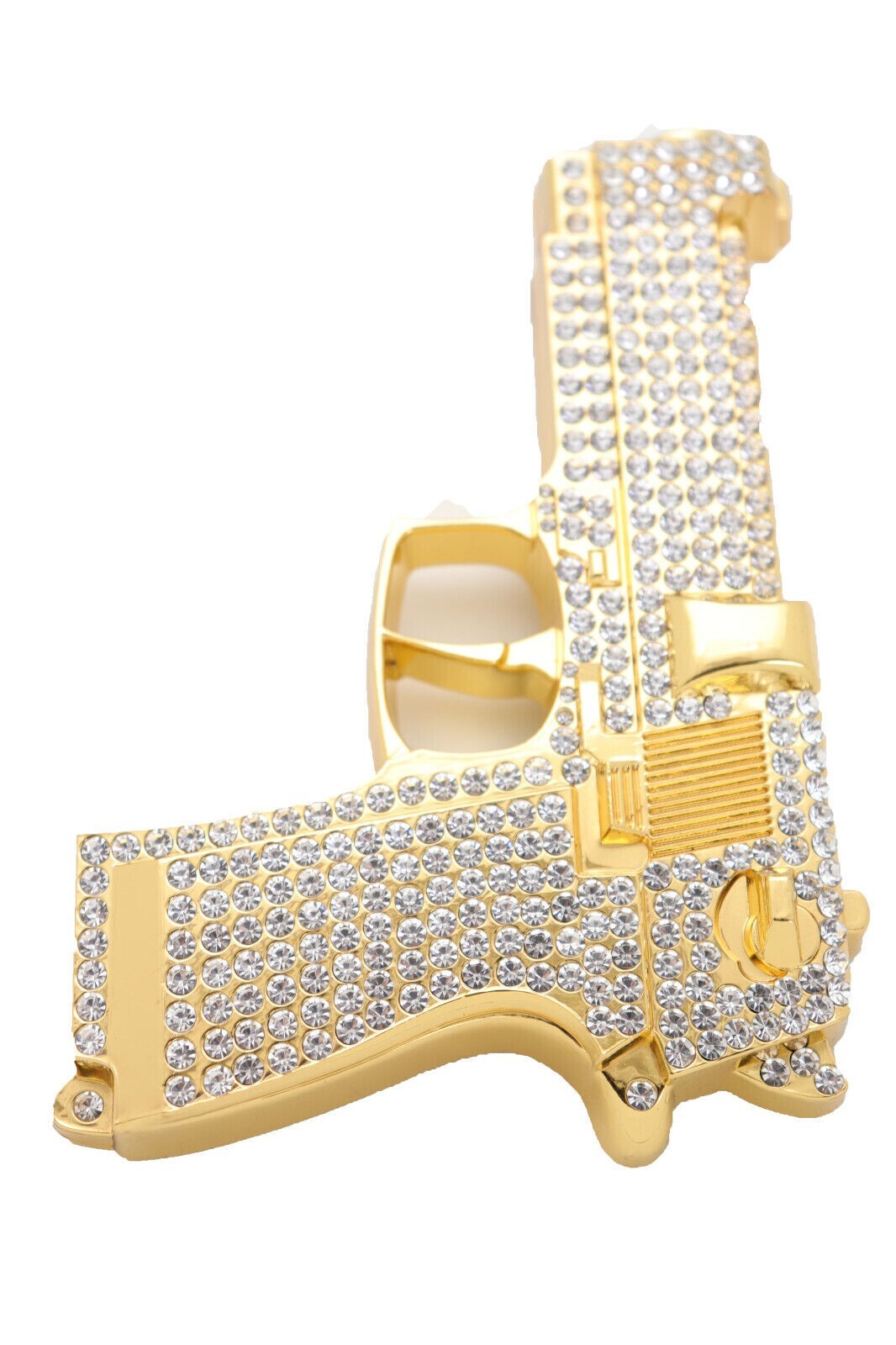 Gun Belt Buckle Western Men Really Cowboy Style Rodeo Gold Metal Rhinestones Big