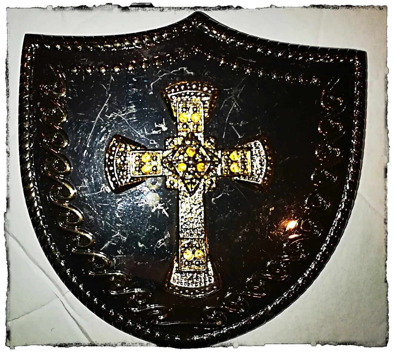RELIGIOUS CROSS JESUS BLESSING BELT BUCKLE