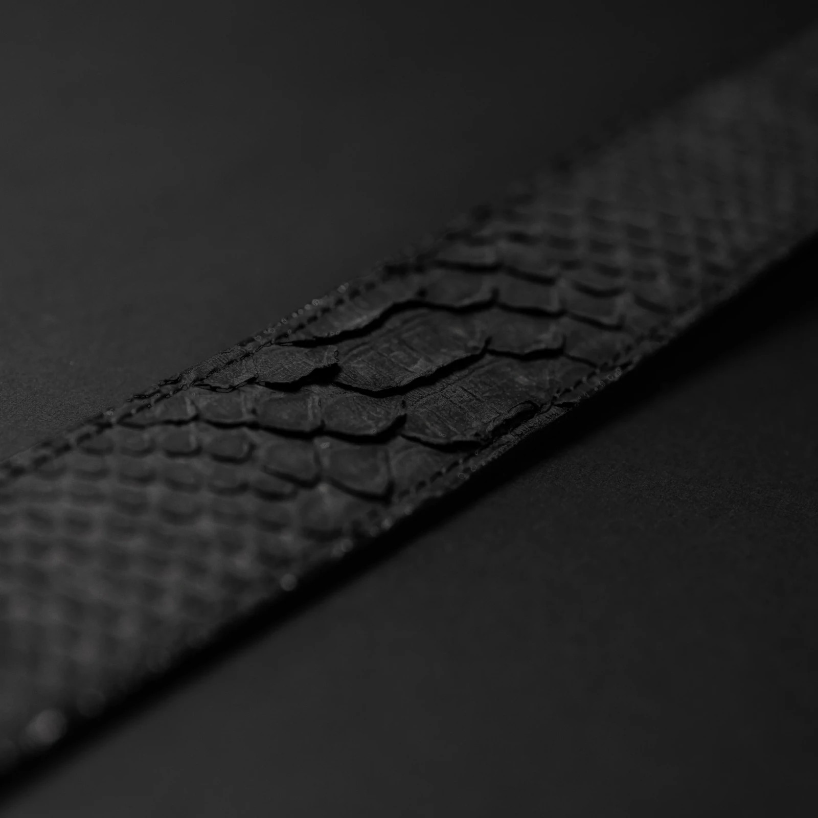 Genuine Exotic Python Snakeskin Western Belt with Removable Buckle – Black