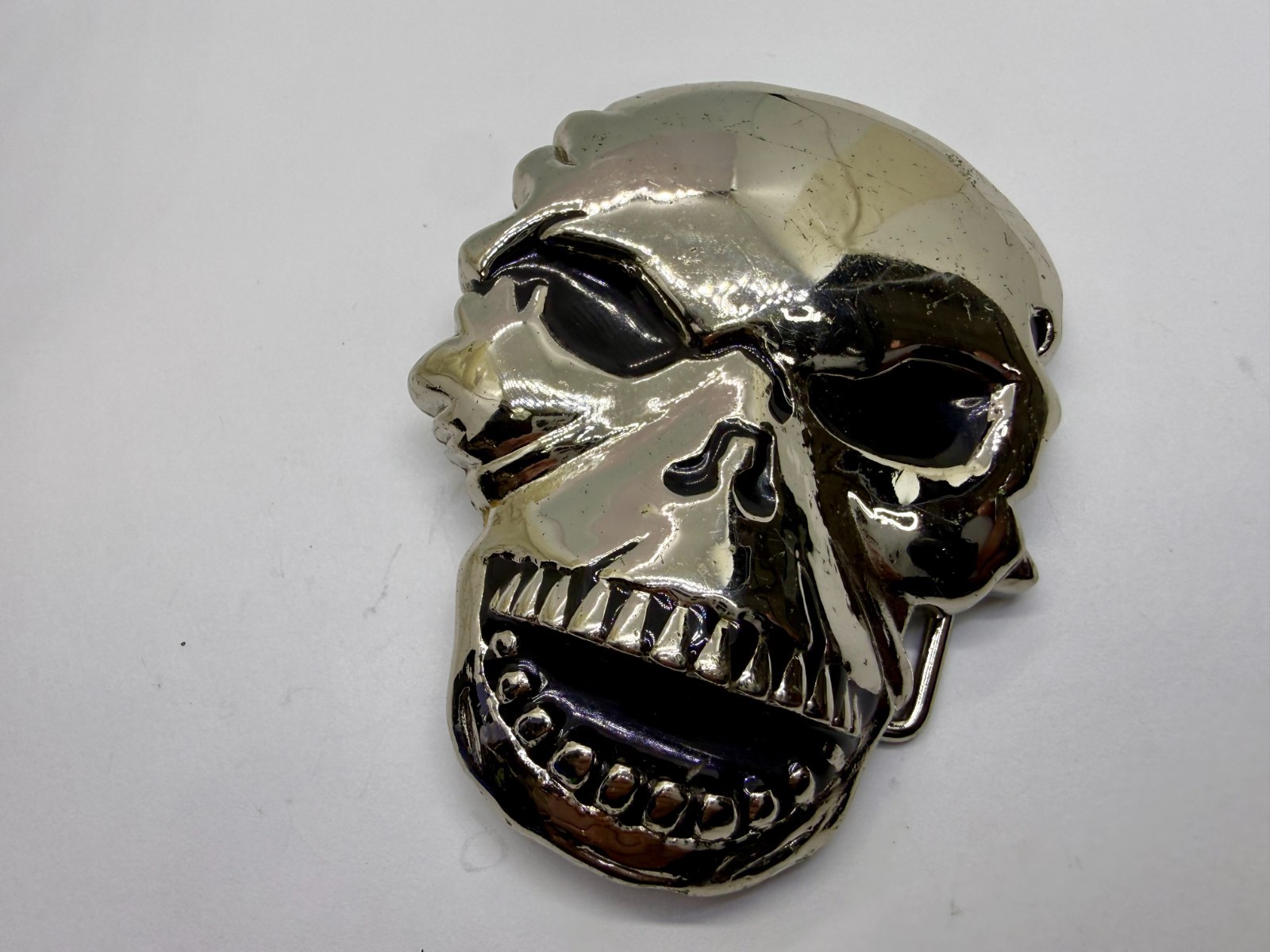 Creepy Skull Open Mouth Halloween 3D Gothic Punk Dimensional Belt Buckle