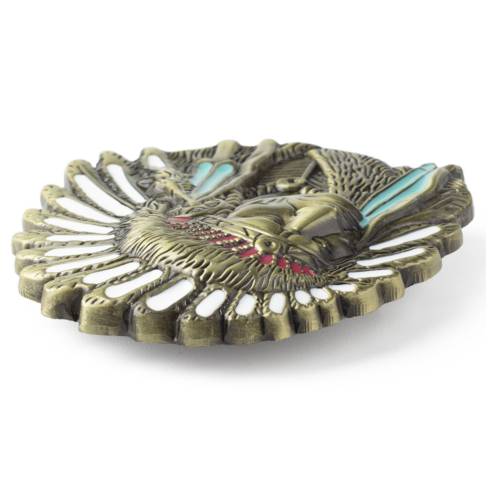 Skull scalp buckle men&rsquo;s western cowboy motorcycle riding