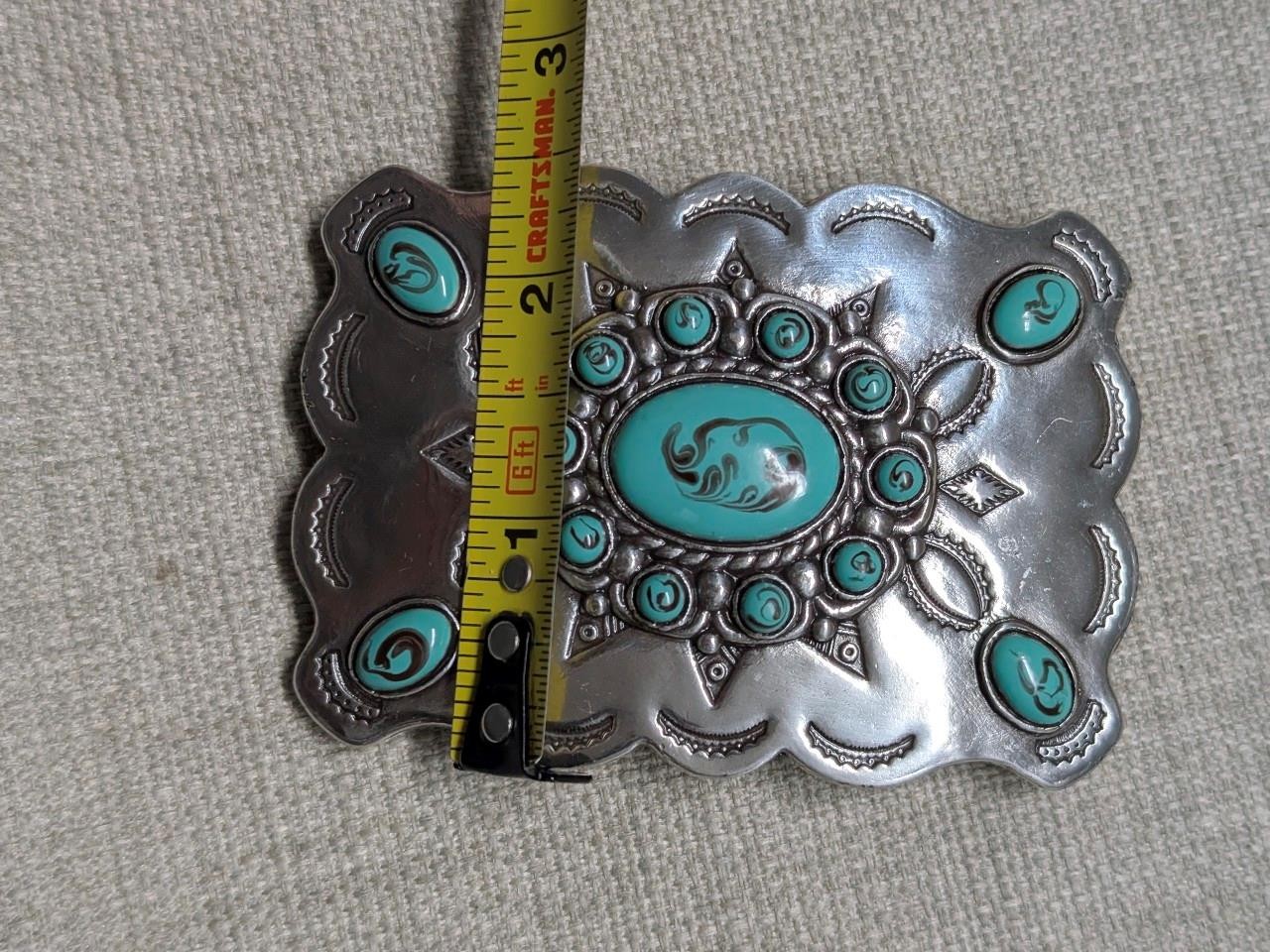 vintage style NATIVE AMERICAN navajo indian SOUTHWESTERN replica belt buckle