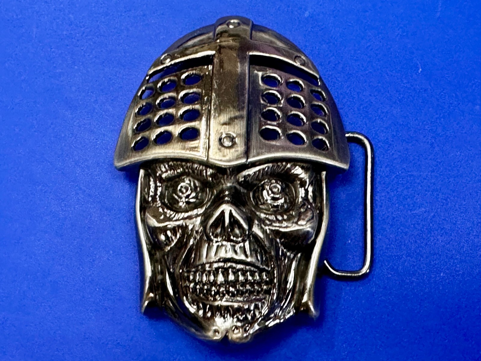 Knights Soldier Skull Helmet Medieval Armor Cutout Halloween Gothic Belt Buckle