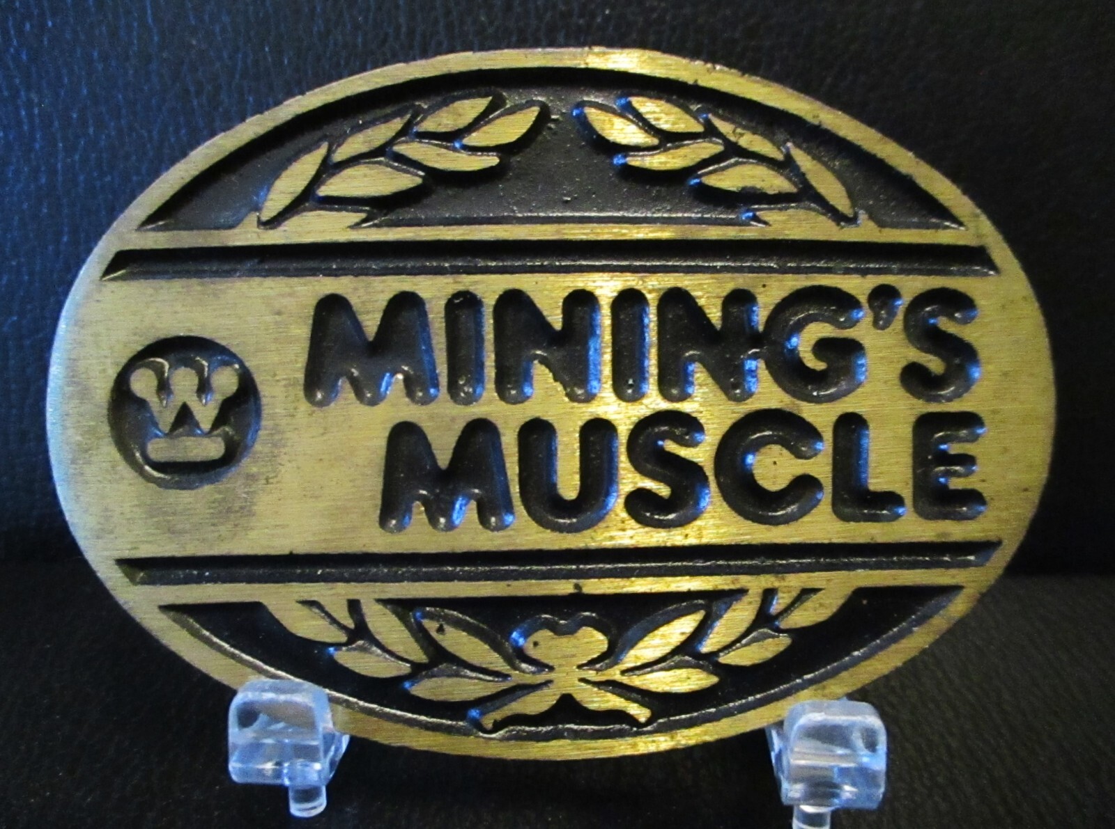 Westinghouse Electric Corporation Mining&rsquo;s Muscle Solid Brass Belt Buckle Dyna