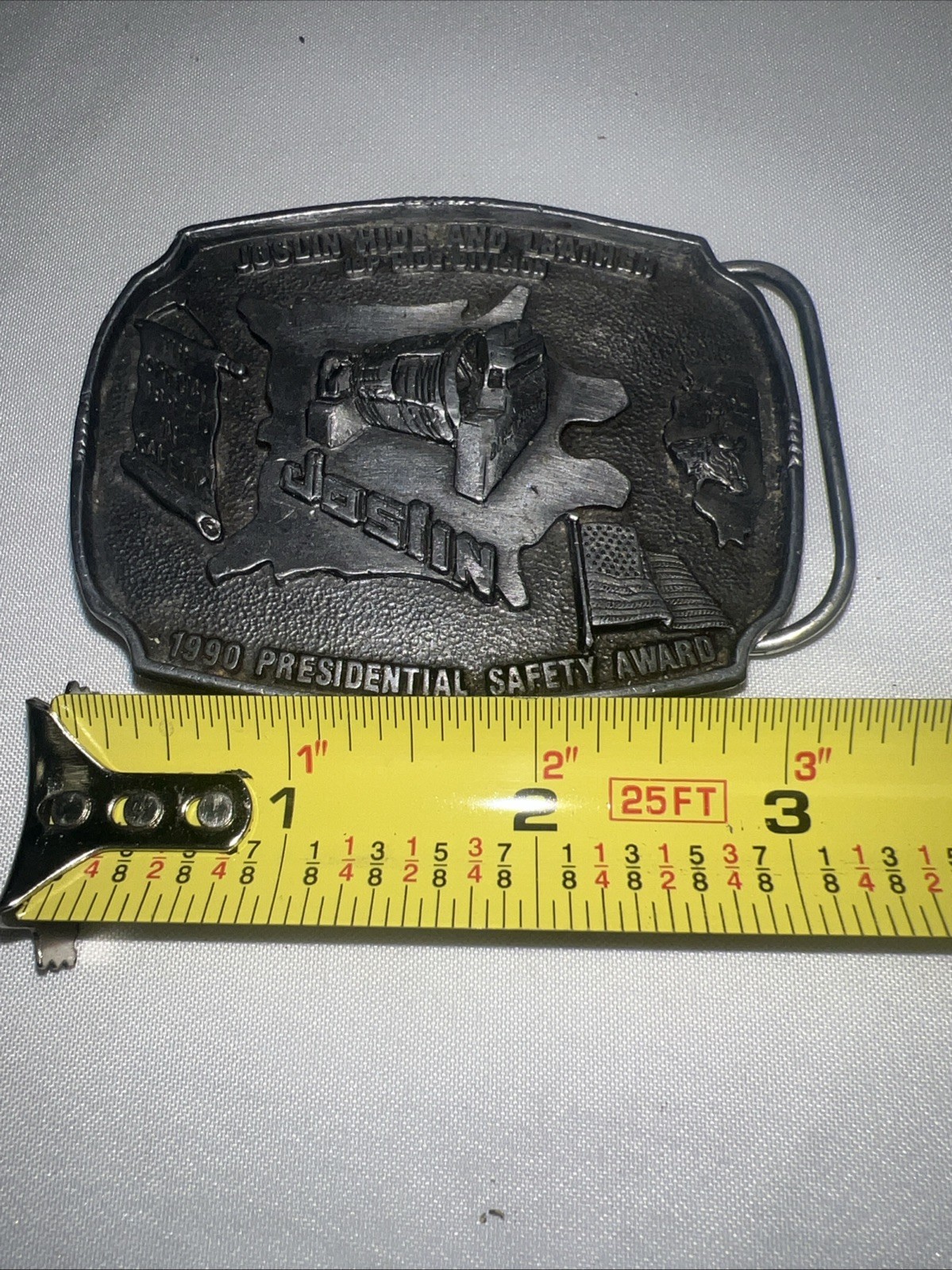 1990 Presidential Safety Award for Joslin Hides and Leather Buckle # 37 Of 250