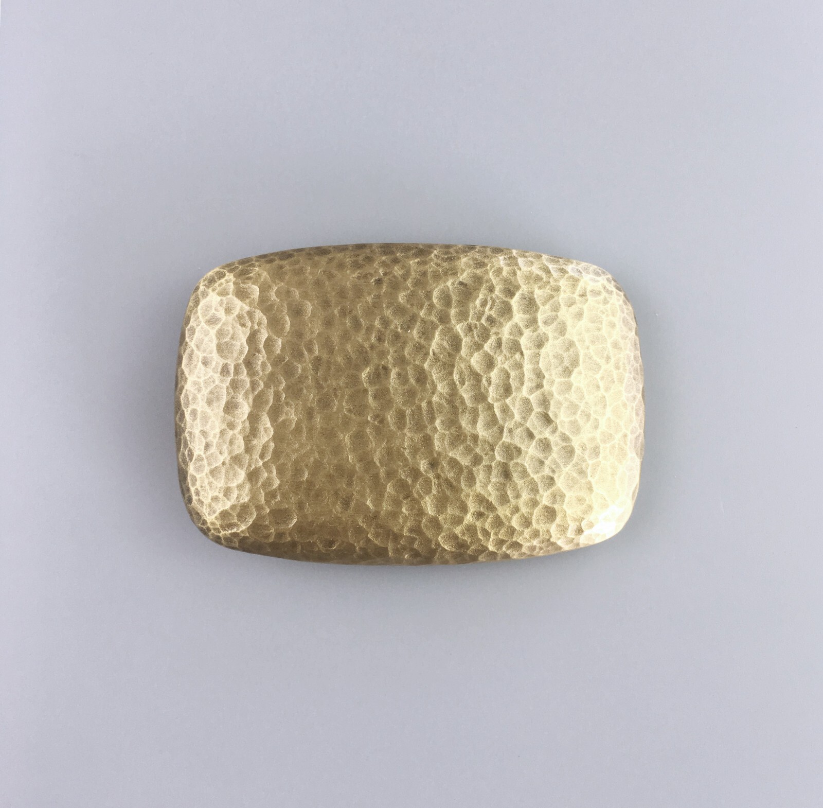 Vintage Bronze Plated Hammer Forged Rectangle Belt Buckle