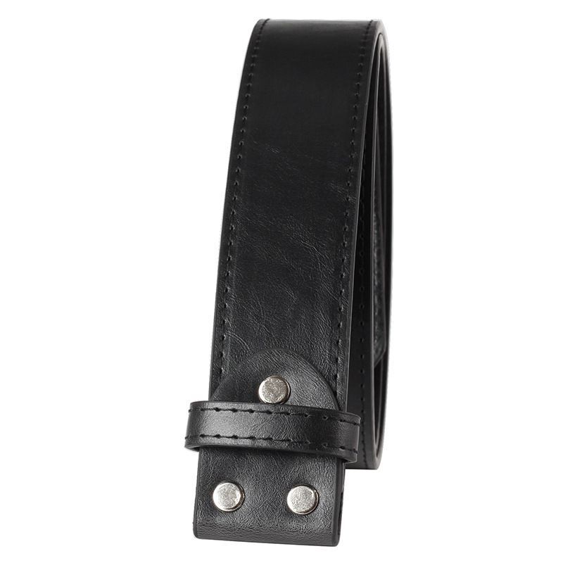 Pu Leather Belt – Solid Color Without Buckles DIY Belts Men Accessories 3.8cm