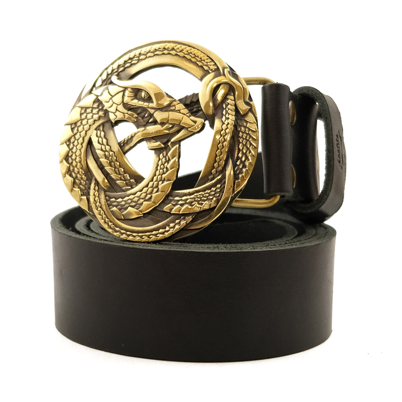 Belt buckle Ouroboros, World Serpent, Scandinavian, Nordic, Celtic