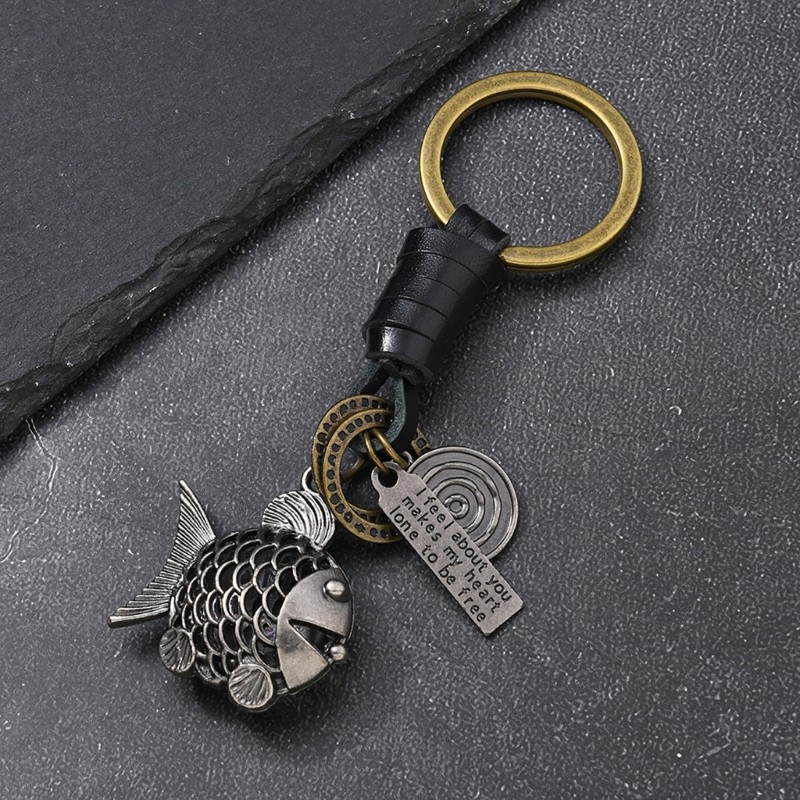 Unique Carp Fish Keychain With Hollow Design Unique Keyrings For Gift Seekers