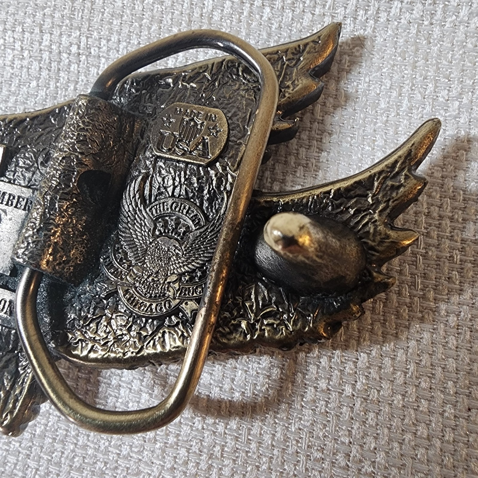 RARE 1979 Flying Eagle Metal Belt Buckle 506 USA Made