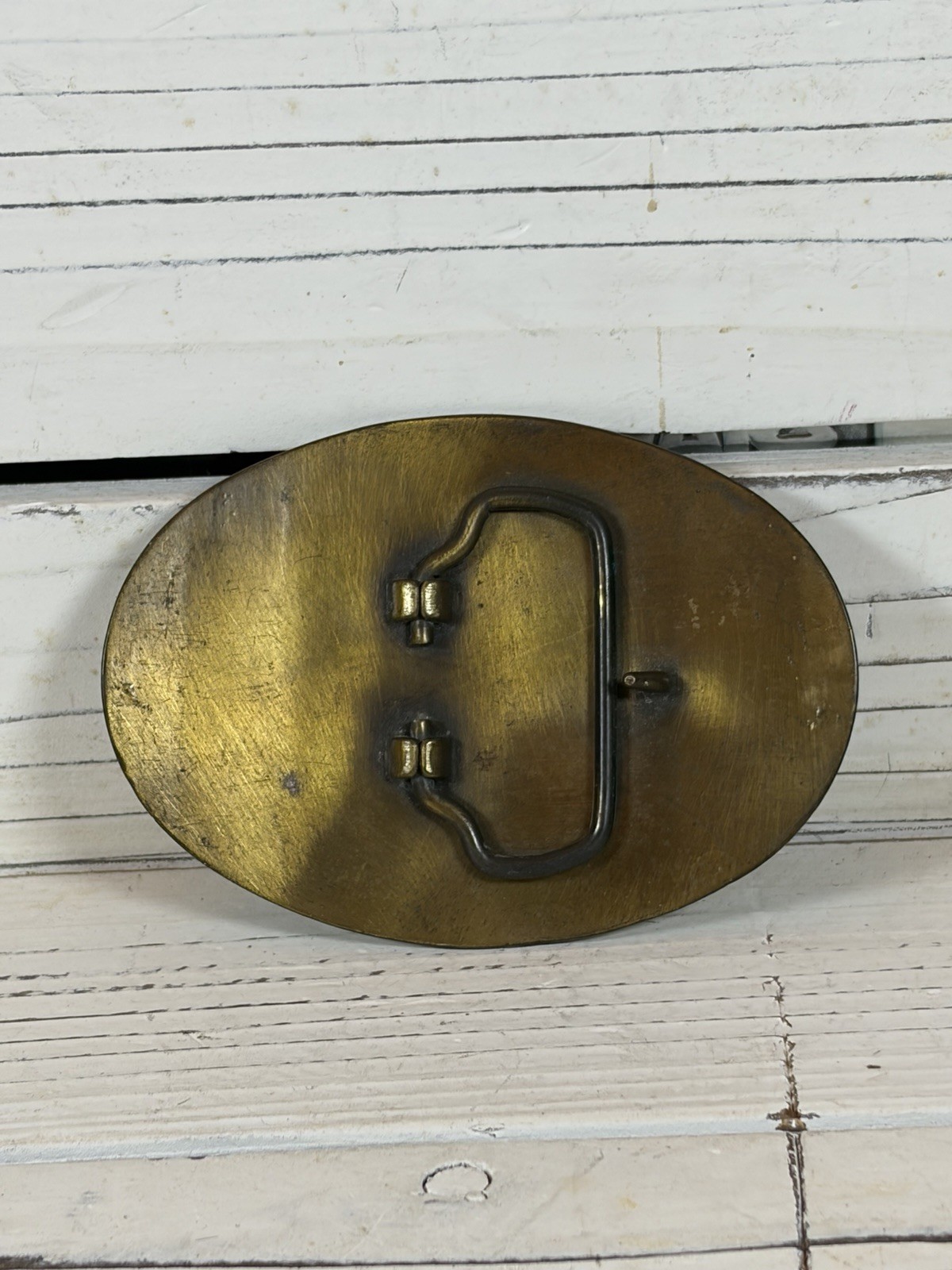 VTG Tony Lama Texas State Series Belt Buckle Solid Brass Lone Star State SEAL