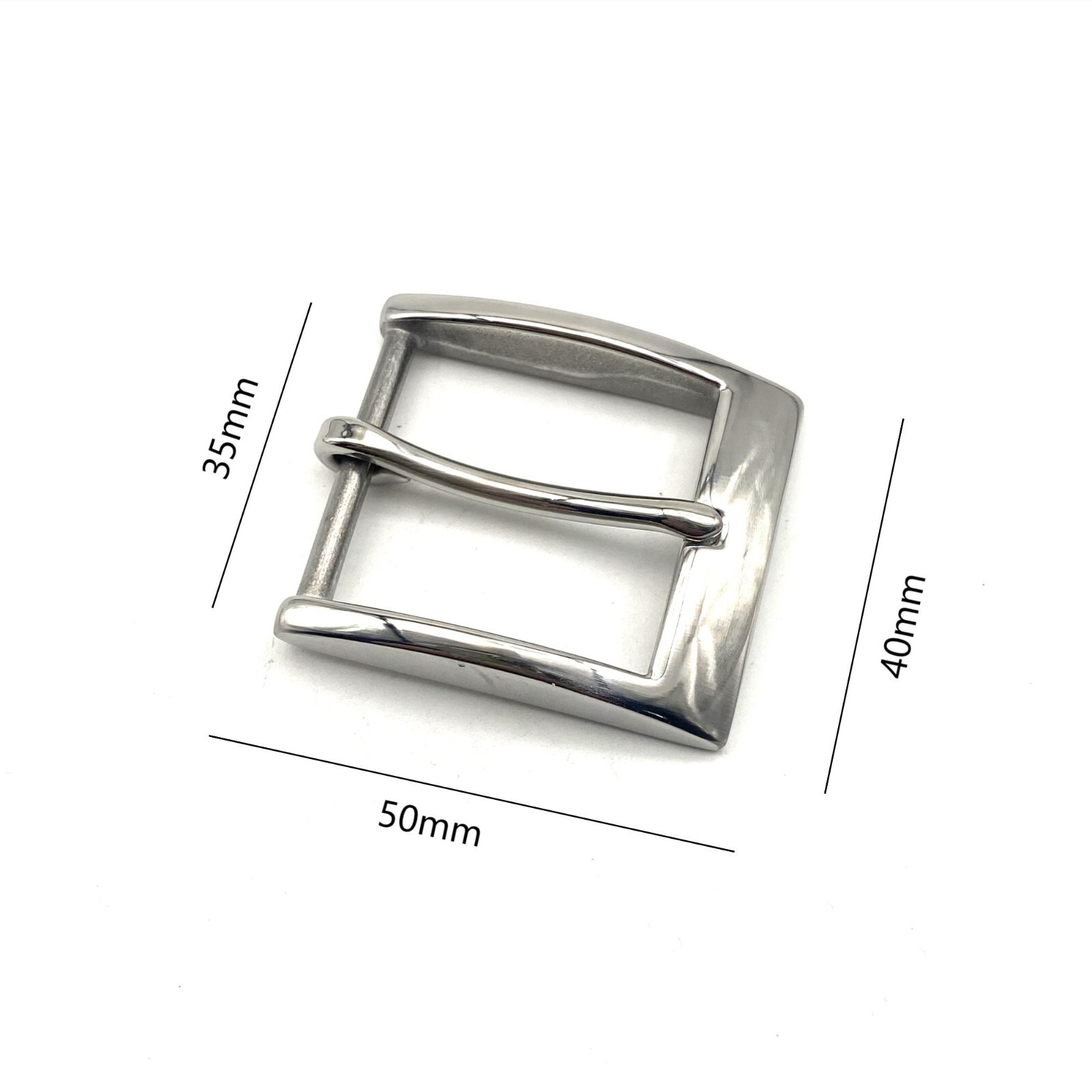 Hypoallergenic Shiny Buckle For Leather Belt Crafting 35mm Strap Fastener