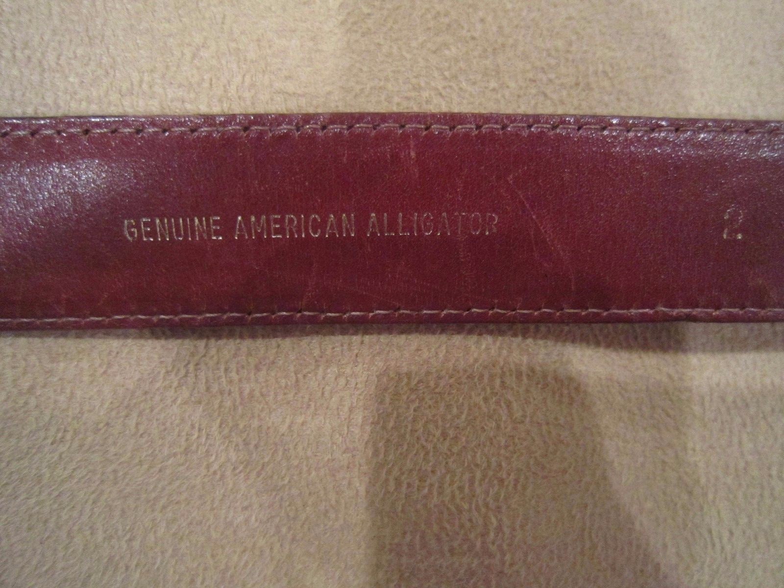 Kieselstein-Cord Sterling Double Alligator Buckle W/Brown Alligator Belt Size 2