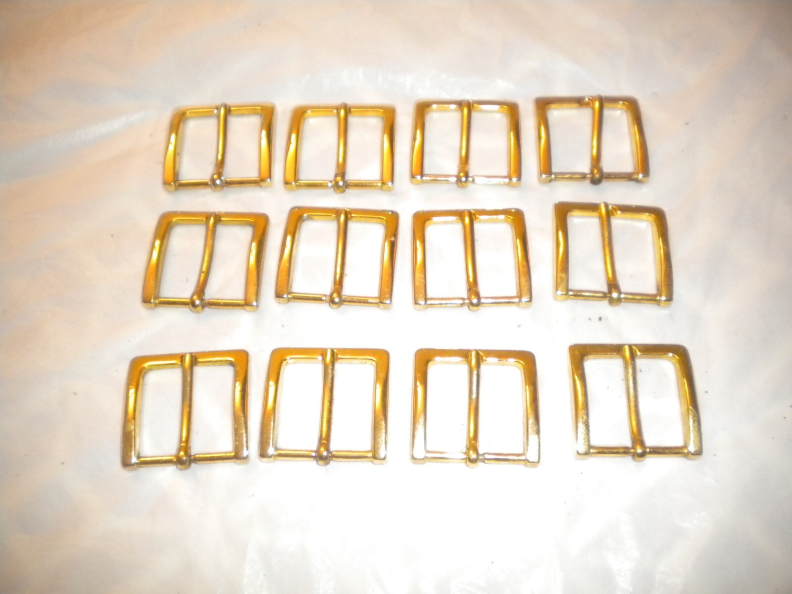 LOTS OF 12 GOLD COLOR REGULAR BUCKLE FOR 1 1/4 IN WIDE BELT