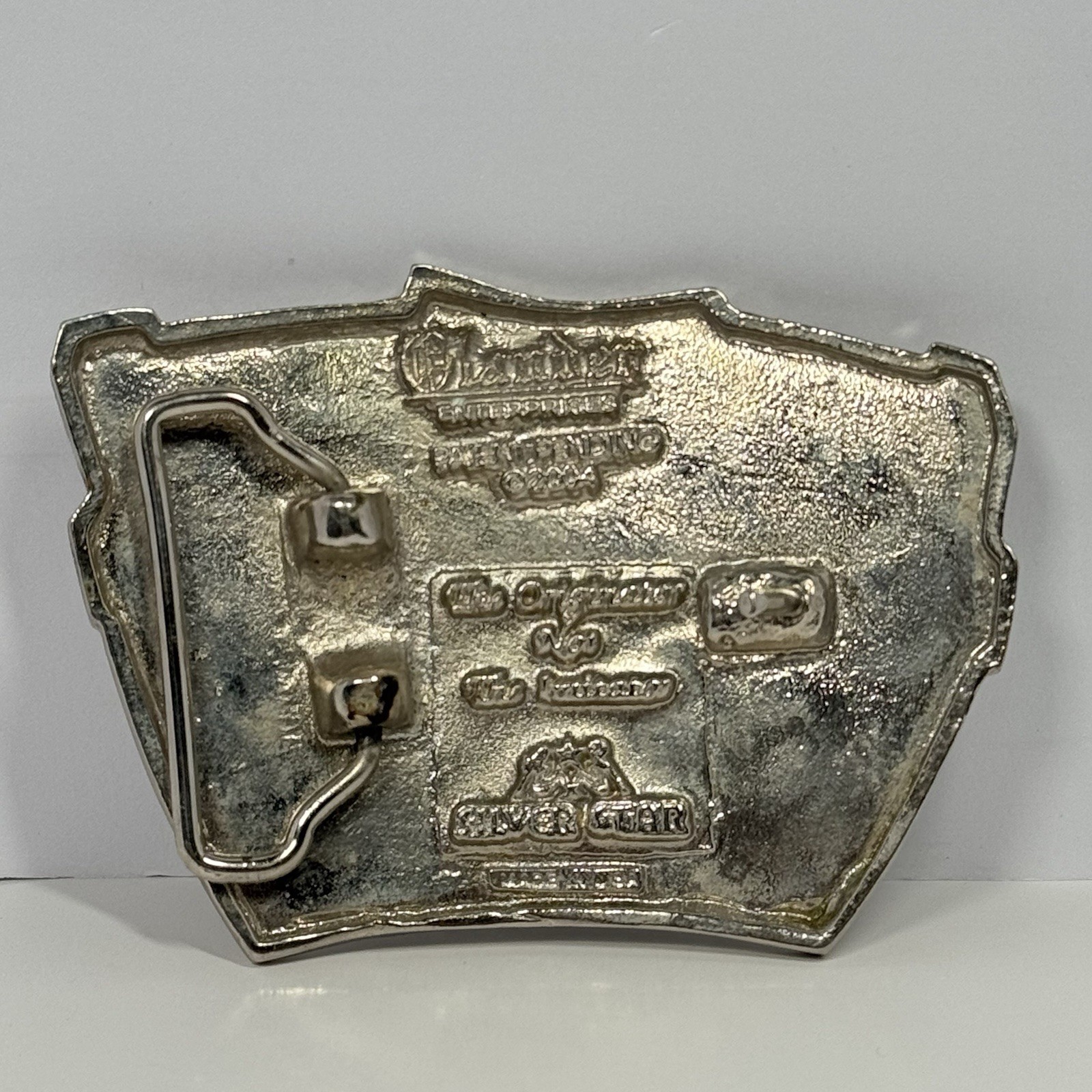 VTG Silver Star Boombox Metal Belt Buckle Original Olander USA 2004 Streetwear