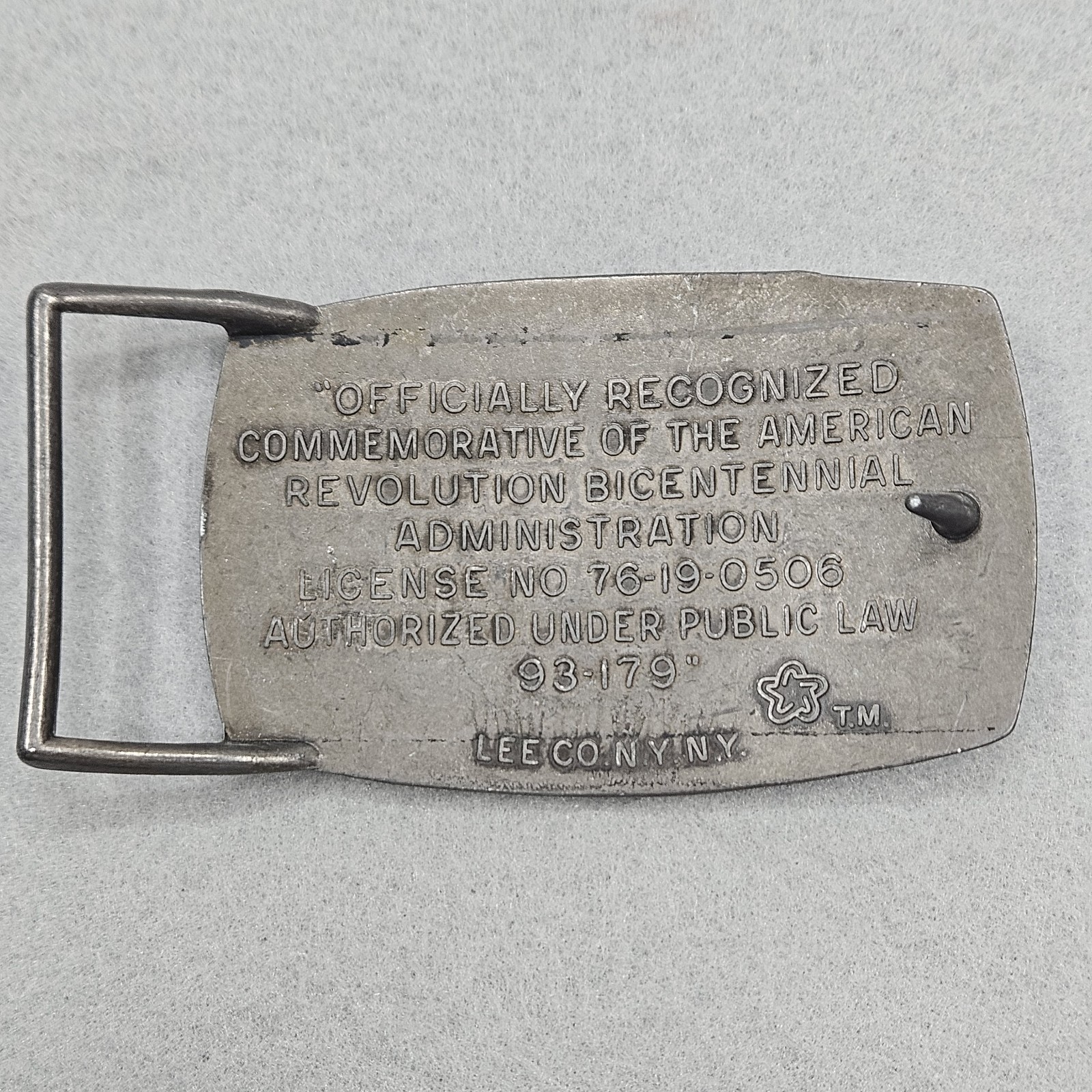 1776 – 1976 American Revolution Bicentennial Belt Buckle By LEE CO