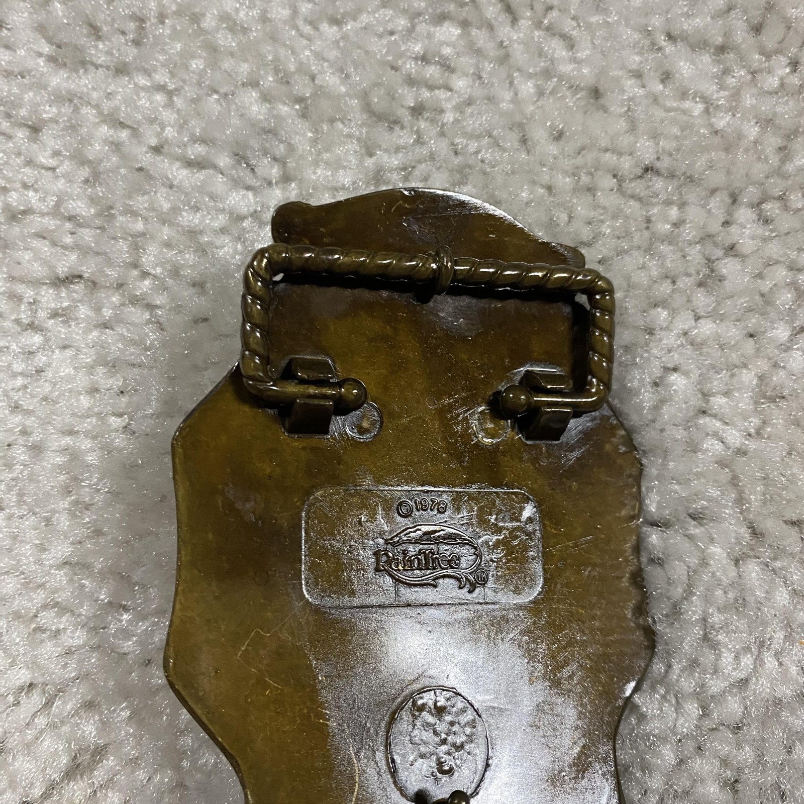 Vintage Charlotte Hornets Belt Buckle Brass NBA Basketball Mascot Raintree 70s