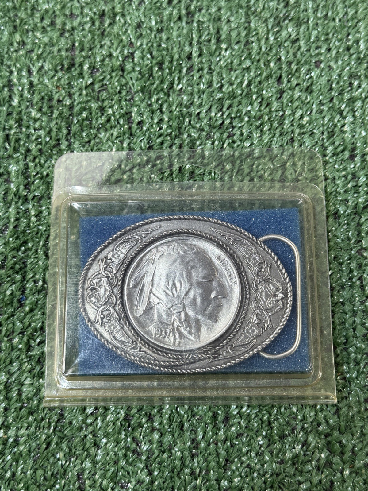 Vintage 1991 Siskiyou Native Indian Head Buffalo 1937 Nickle Belt Buckle NEW