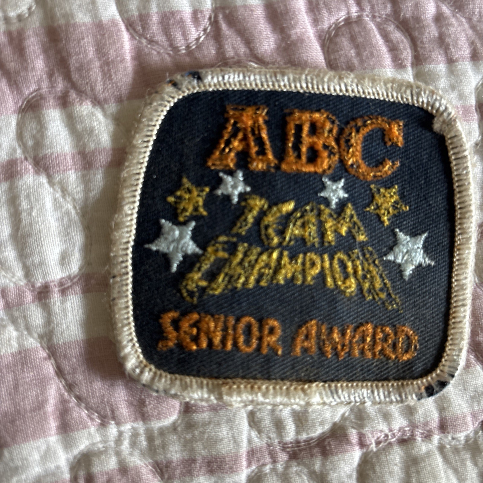 Vintage lot ABC Bowling League Award Brass Belt Buckle RARE, pin patches