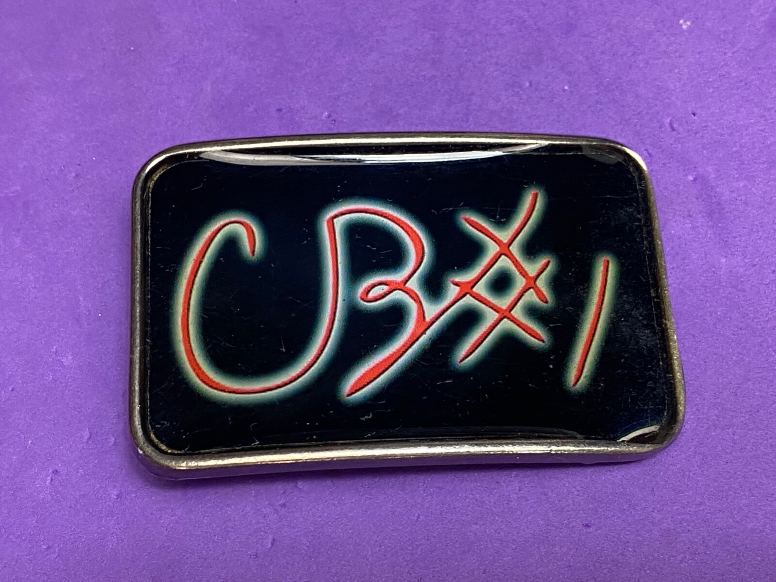 Cb1 Cb #1 Black And Red Color Belt Buckle By La Chik – Canada