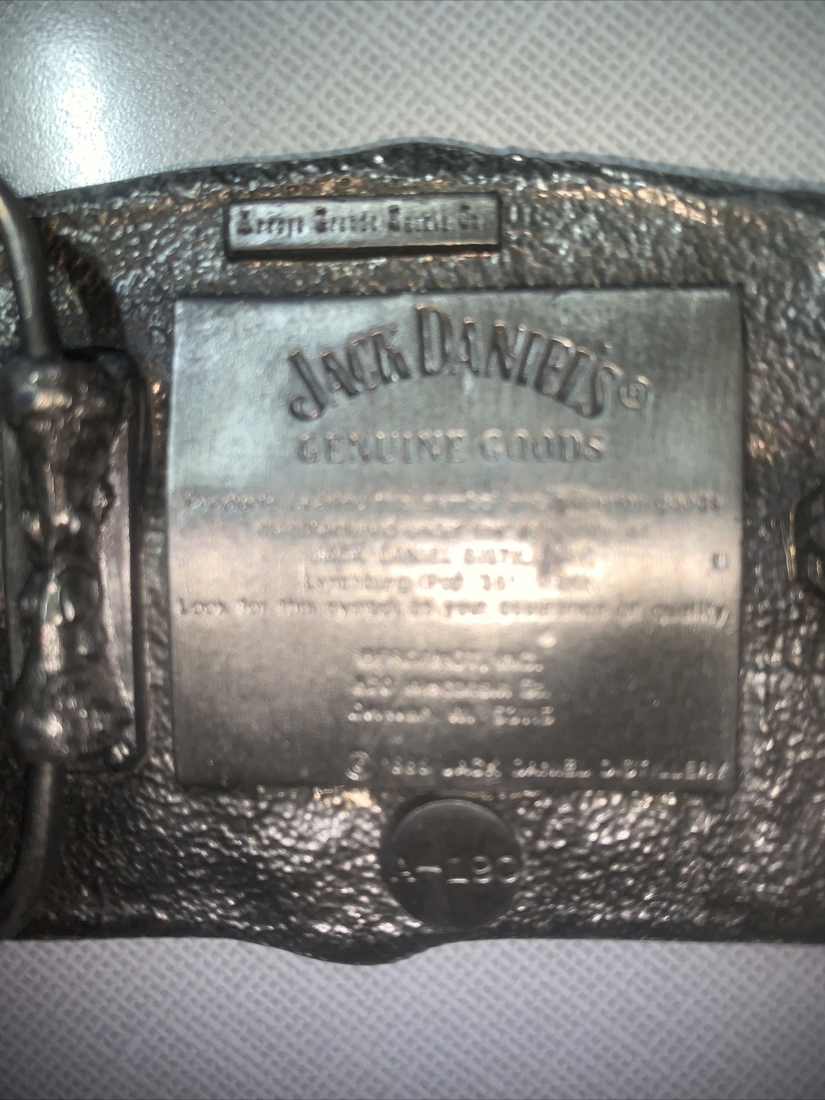 JACK DANIELS OLD NO. 7 OLD TIME TENNESSEE WHISKEY BELT BUCKLE VTG. 1989 BERGAMOT
