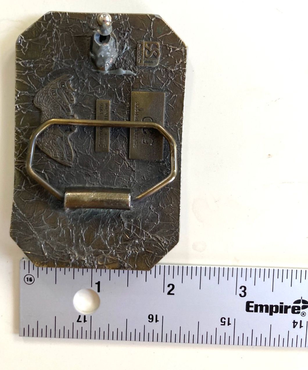 Two Deer Belt Buckle – The Great American Belt Buckle Co. 1976 Serial No. 520