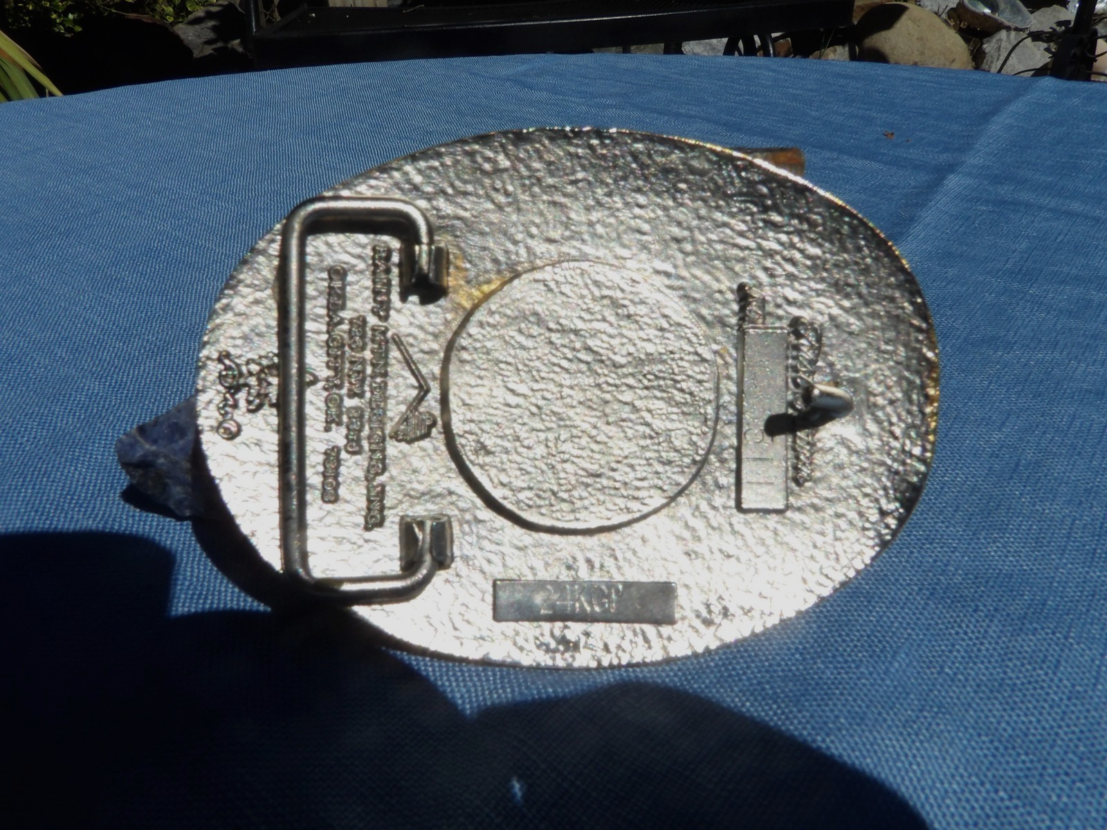 AMERICAN JOHN WAYNE MEN 1ST EDITION #511 24KGP ADM RAINY MTN WESTERN BELT BUCKLE