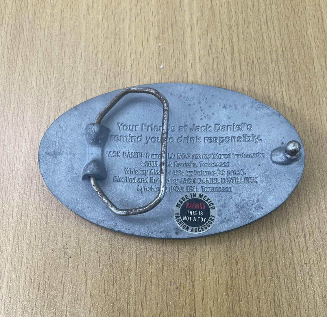 Jack Daniels Old No. 7 Whiskey Belt Buckle 2008