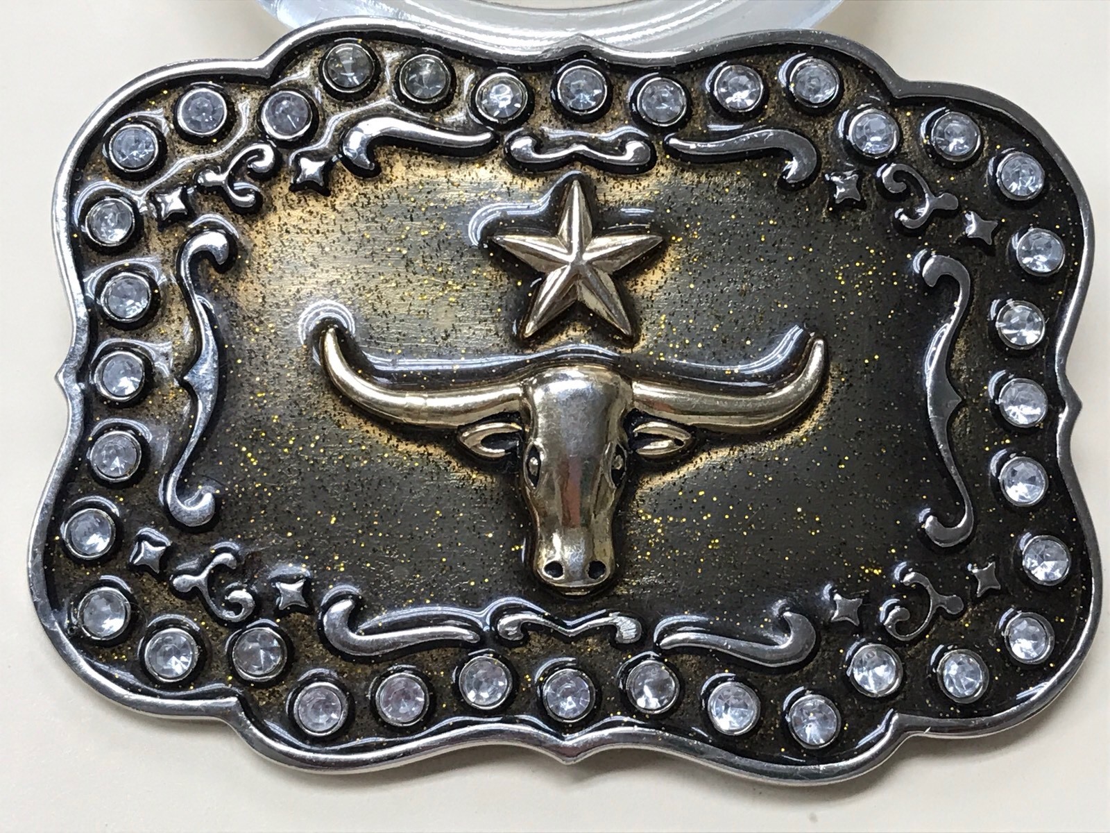 Vintage Western Belt Buckle TEXAS STEER COW SKULL Classico Italia, Cowboy!