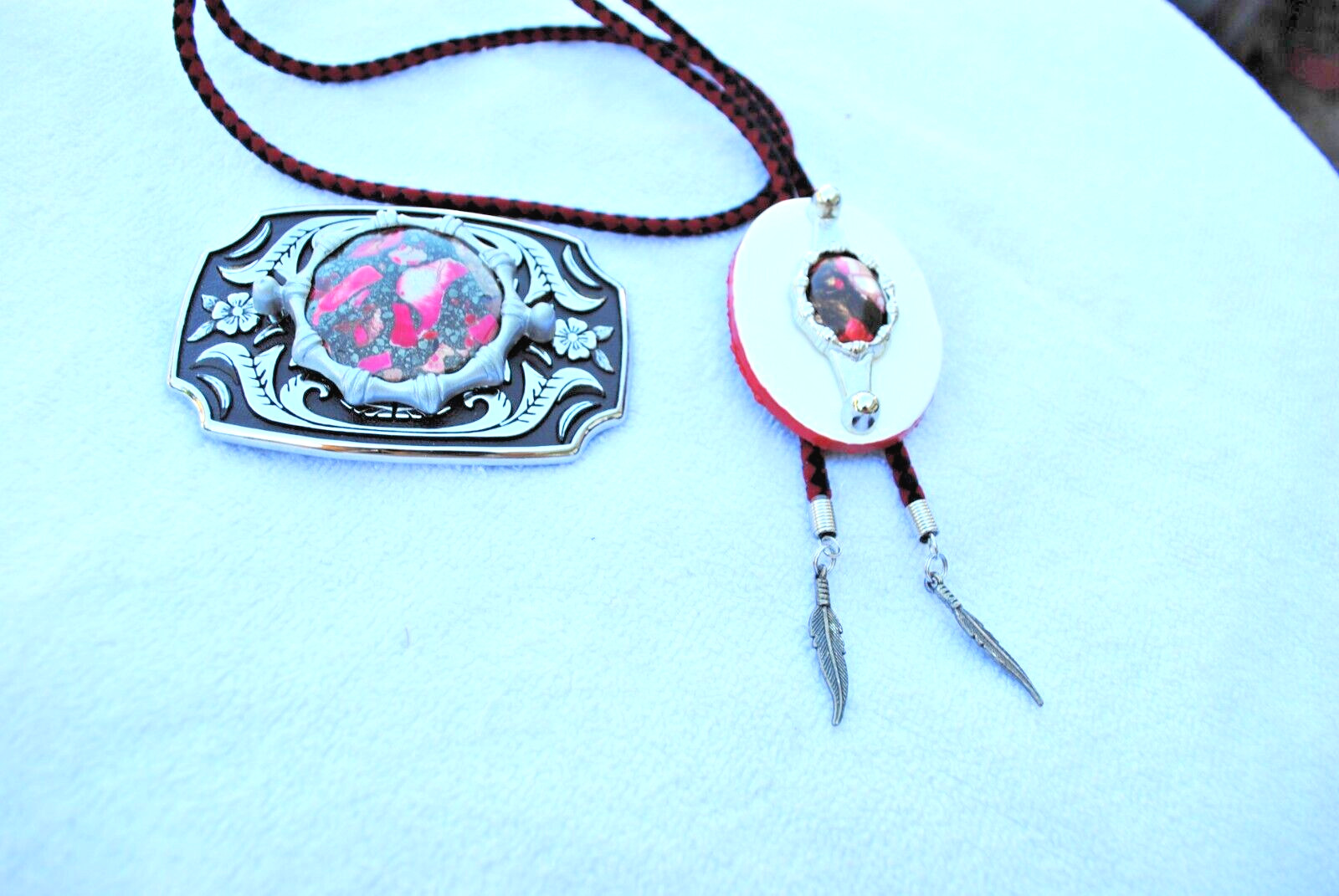 Western Belt Buckle and Bolo Set