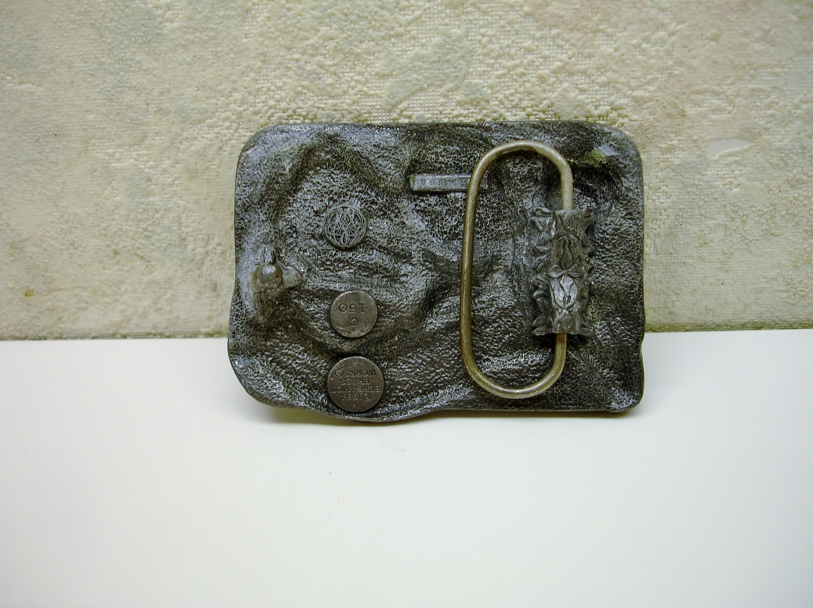 Vintage 1984 Bergamot Brass Works Country Music Belt Buckle Two Guitars VgC
