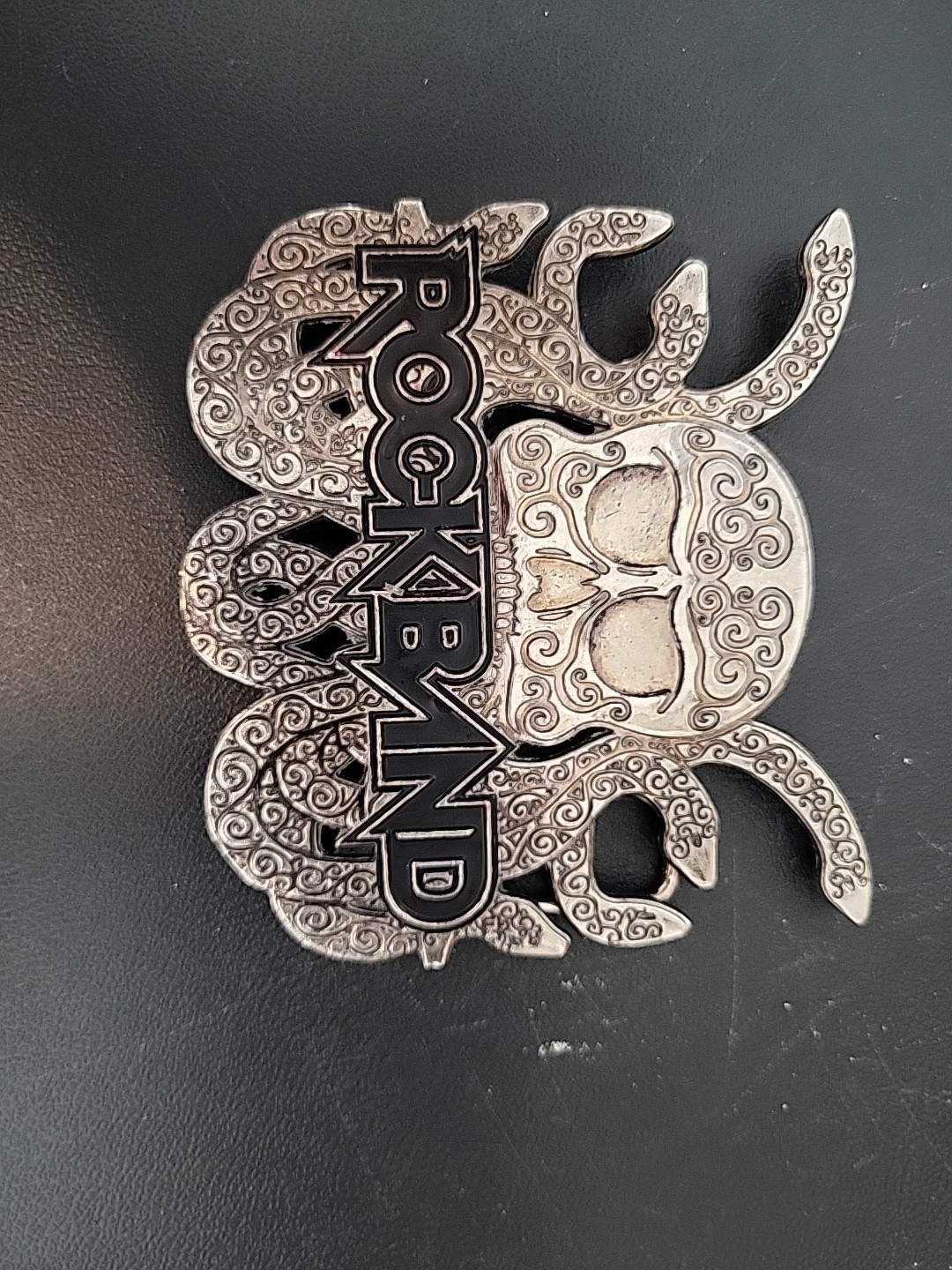 Rock Band Video Game Xbox Skull Metal Belt Buckle New Rock n Roll Rare Gothic
