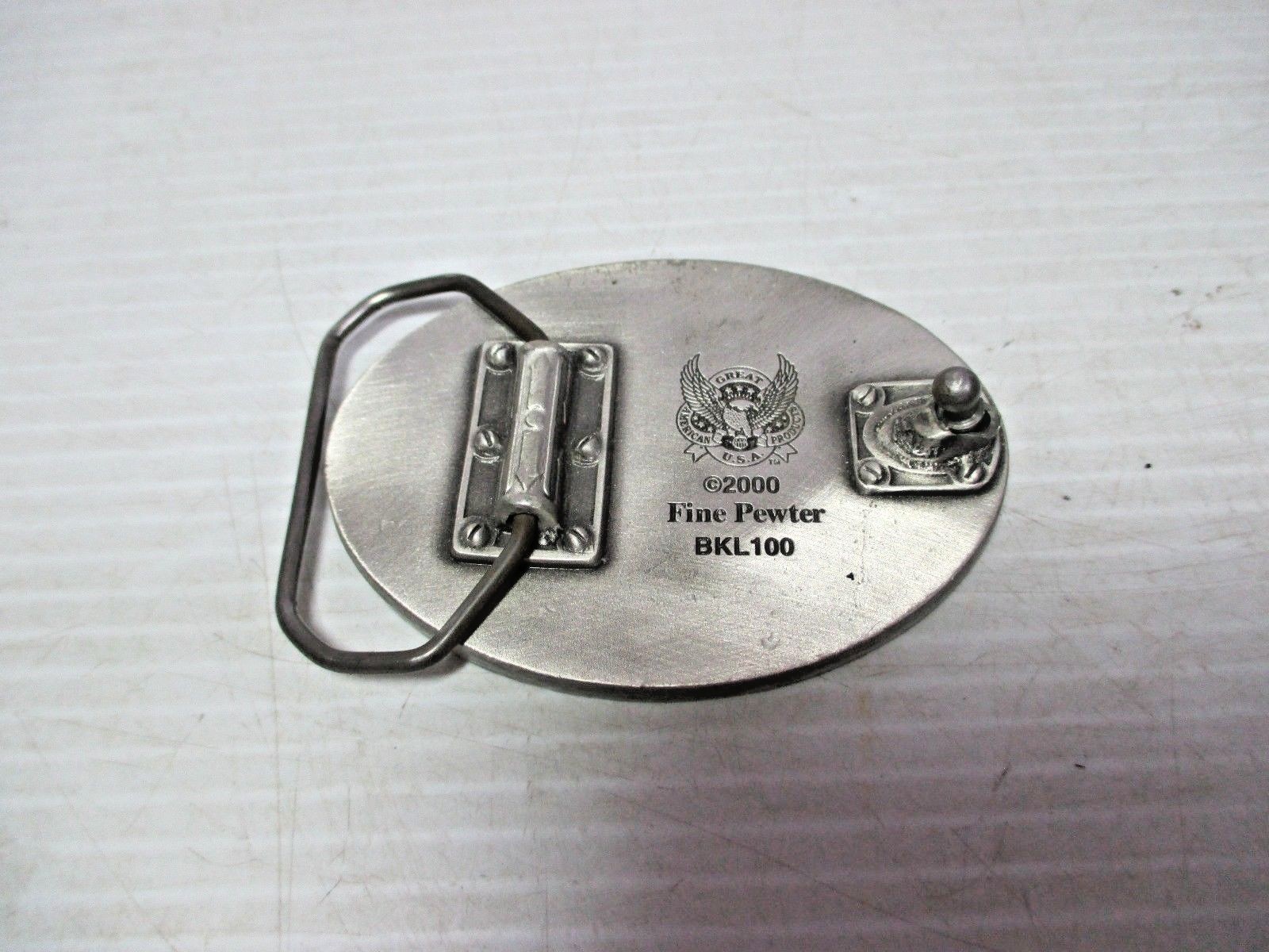 PEWTER BELT BUCKLE – BATMAN Logo Great American Products USA 2000 BKL100