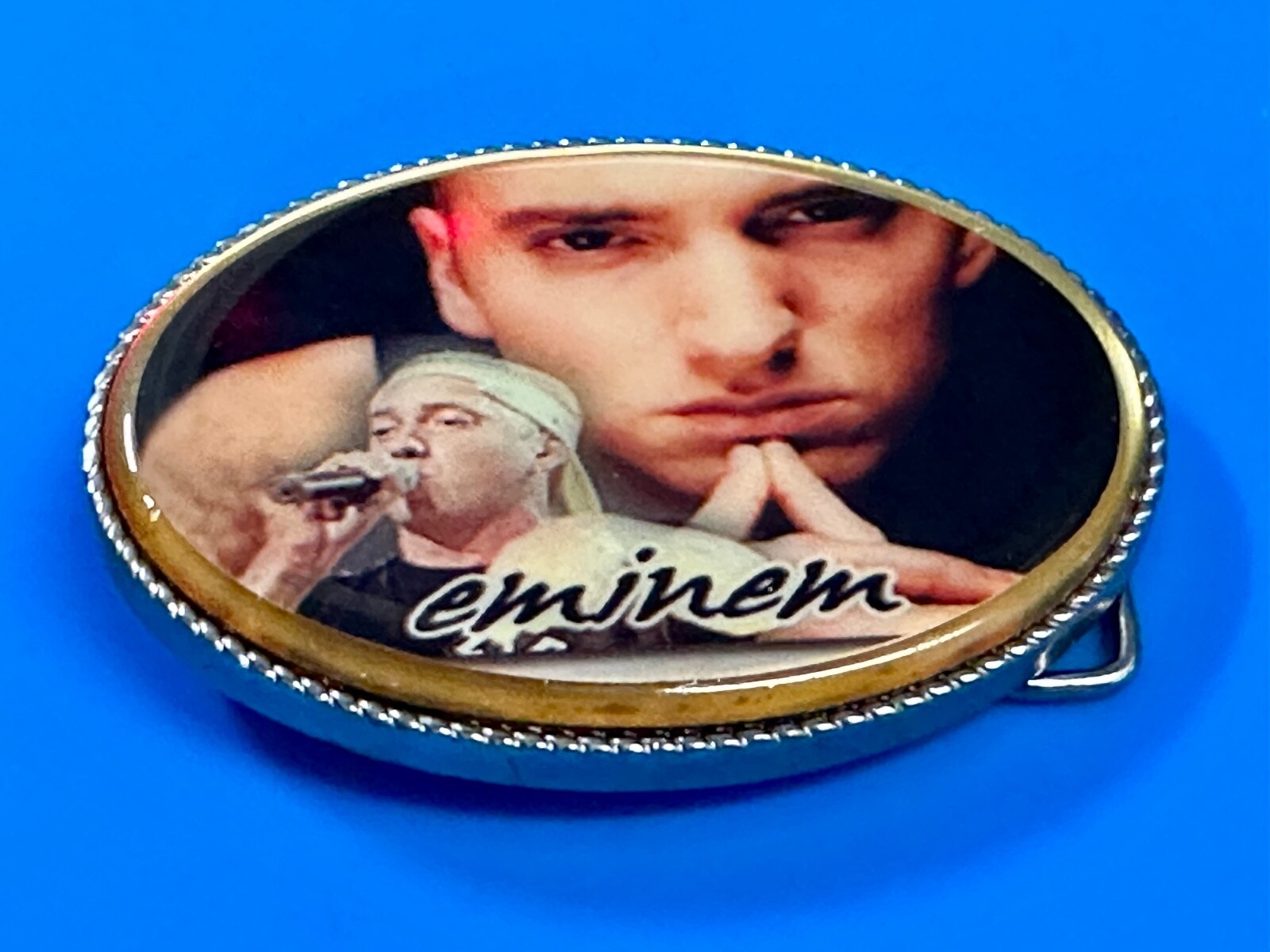 Eminem Slim Shady Led Multi Color Light Flashing Belt Buckle W/ Fresh Battery!