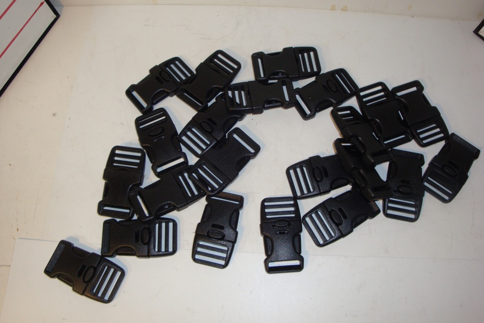 2 X Black plastic triple retention buckles for 1&Prime; belt new w/o tags UTX brand