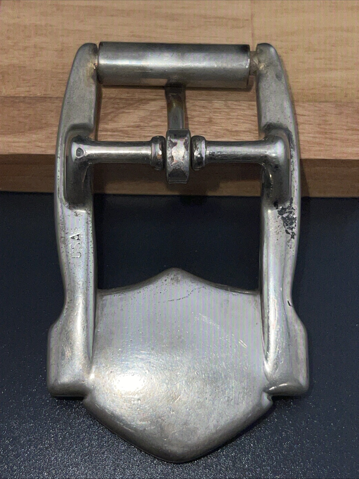 Harley-Davidson Belt Buckle Mens Silver Metal Shield Logo USA Motorcycles 2&Prime;x3&Prime;