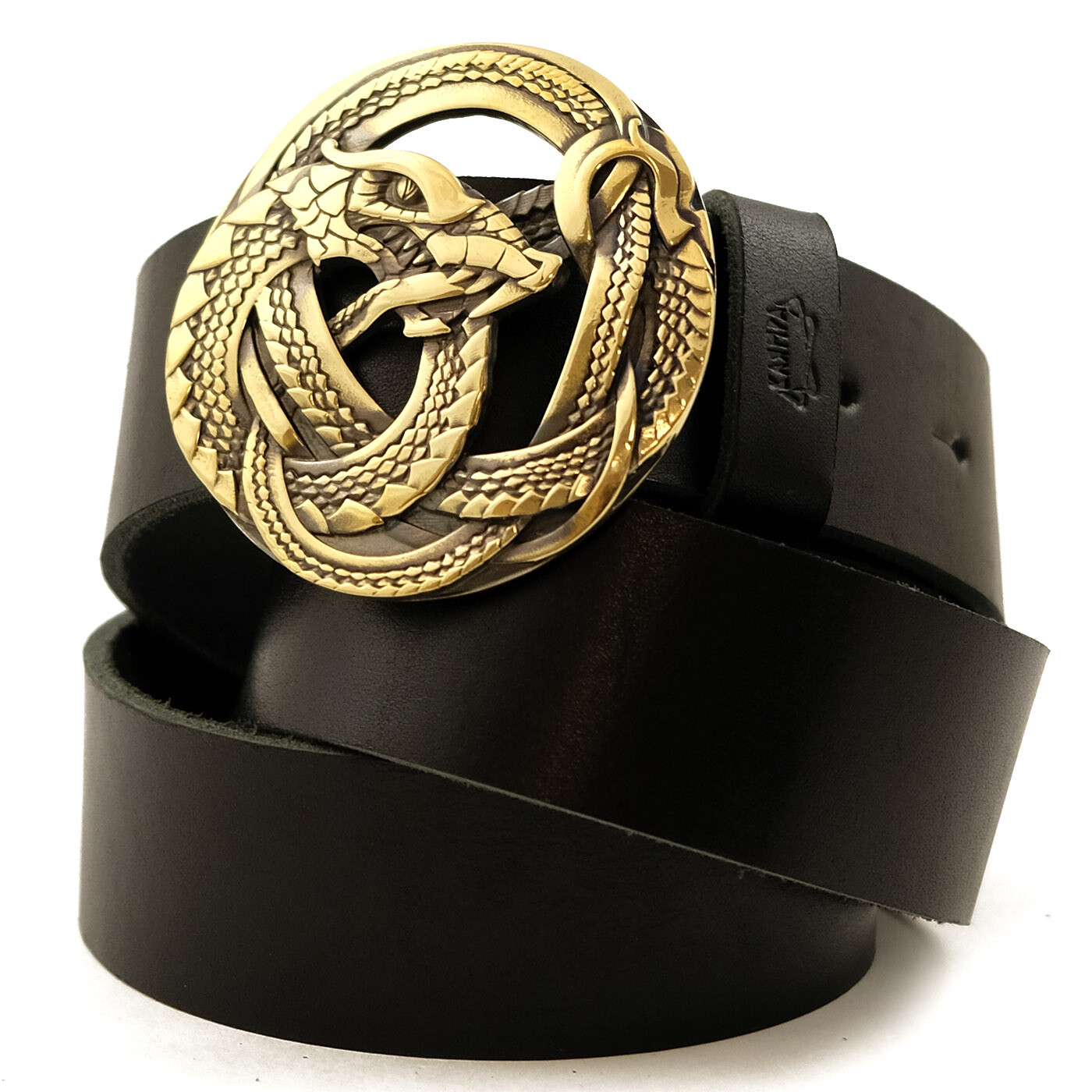 Belt buckle Ouroboros, World Serpent, Scandinavian, Nordic, Celtic